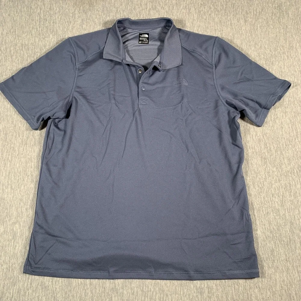The North Face Polo Shirt Mens XL Blue FlashDry Performance Golf‎ Athletic